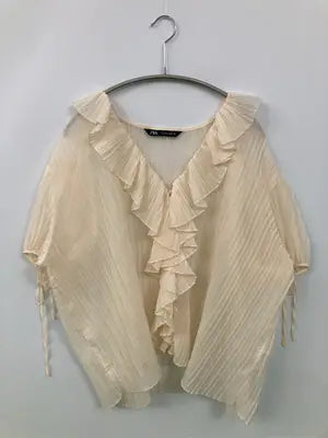 ZARA/ザラ/シャツ/ブラウス/トップス/アイボリー/EUR L