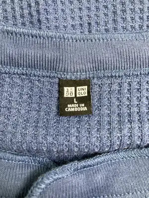 UNIQLO/ユニクロ/Tシャツ/カットソー/トップス/ブルー/L
