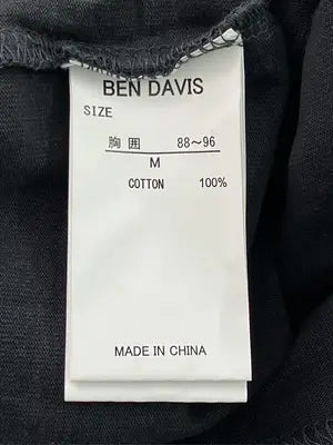 BEN DAVIS/ベンデイビス/Tシャツ/カットソー/トップス/ブラック/Medium