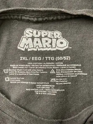 super mario/Tシャツ/カットソー/トップス/ブラック/2XL/EEG/TTG(50/52)