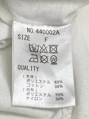 Tシャツ/カットソー/トップス/ホワイト/F