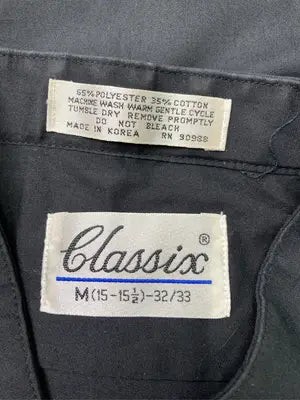 Classix/シャツ/ブラウス/トップス/ブラック/M(15-15 1/2)-32/33