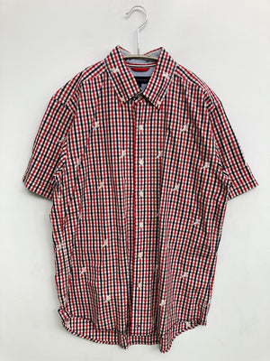 TOMMY HILFIGER/トミーヒルフィガー/シャツ/ブラウス/トップス/レッド/M