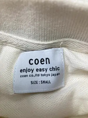 coen/コーエン/ポロシャツ/トップス/アイボリー/SMALL
