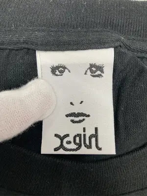 X-GIRL/エックスガール/Tシャツ/カットソー/トップス/ブラック/ONE SIZE
