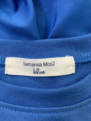 Samansa Mos2/サマンサモスモス/Tシャツ/カットソー/トップス/ブルー/フリー