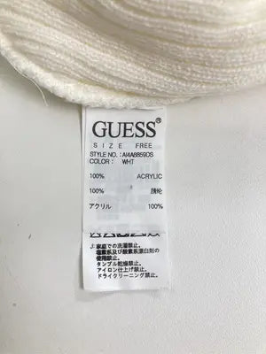 GUESS/ゲス/ニットキャップ/ビーニー/帽子/ホワイト/FREE