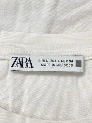 ZARA/ザラ/Tシャツ/カットソー/トップス/ホワイト/USA L