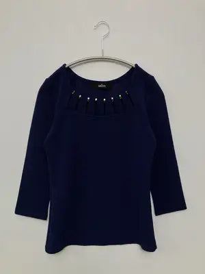 Salire/Tシャツ/カットソー/トップス/ネイビー/M
