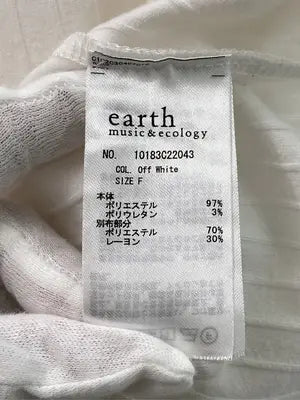 earth music&ecology/アースミュージックアンドエコロジー/Tシャツ/カットソー/トップス/ホワイト/F
