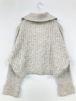 FLC/ニット/セーター/トップス/グレー/M