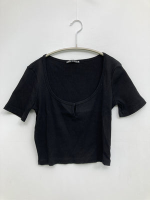 ZARA/ザラ/Tシャツ/カットソー/トップス/ブラック/EUR S/USA S/MEX 26