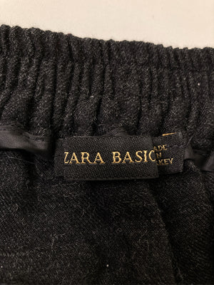 ZARA BASIC/ザラベーシック/スラックス/パンツ/ブラック/M