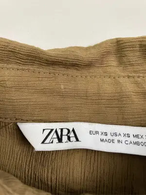 ZARA/ザラ/シャツ/ブラウス/トップス/ブラウン/EUR XS