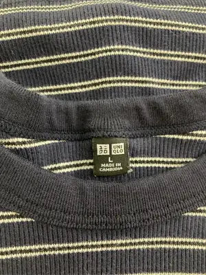 UNIQLO/ユニクロ/Tシャツ/カットソー/トップス/ネイビー/L