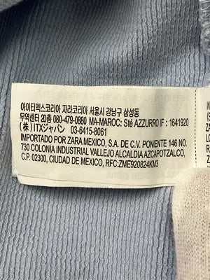 ZARA/ザラ/Tシャツ/カットソー/トップス/スカイブルー/USA M