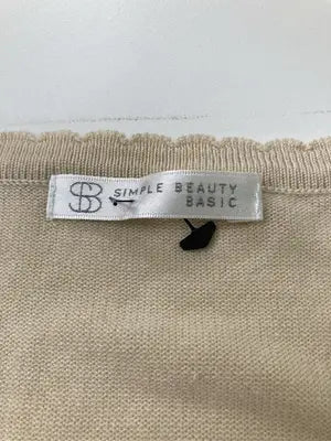 SIMPLE BEAUTY BASIC/Tシャツ/カットソー/トップス/ベージュ/M   バスト79～87　　身長154～162