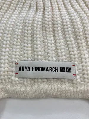 ANYA HINDMARCH/ニットキャップ/ビーニー/帽子/アイボリー/S/M