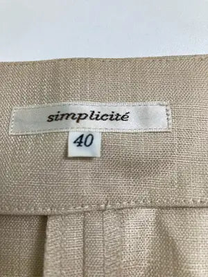 SIMPLICITE/サンプリシテ/ノーカラージャケット/ジャケット/アウター/ベージュ/40