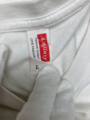 Acnjinxy/Tシャツ/カットソー/トップス/ホワイト/L