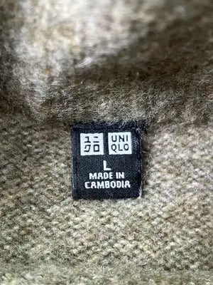 UNIQLO/ユニクロ/ニット/セーター/トップス/カーキ/L