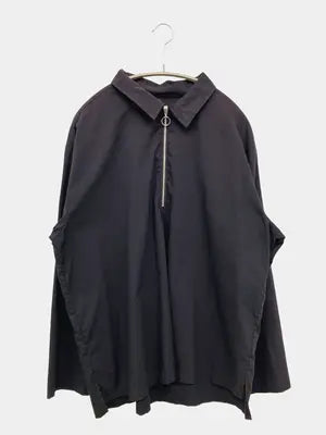 PLUS ONE/プラスワン/シャツ/ブラウス/トップス/ブラック/LARGE