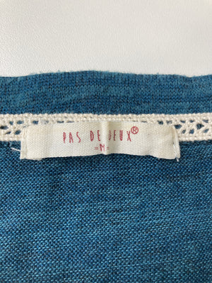 Pas De Deux/パドゥドゥ/Tシャツ/カットソー/トップス/ブルー/M