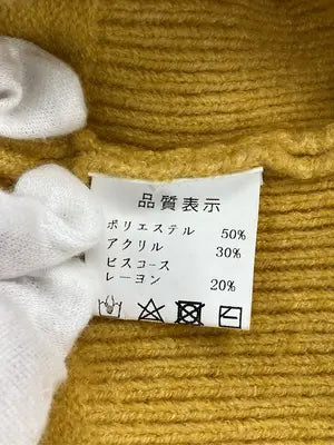 ニット/セーター/トップス/イエロー