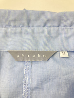 aku aku/シャツ/ブラウス/トップス/スカイブルー/LL