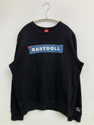 BABYDOLL/ベビードール/スウェット/トップス/ブラック/M