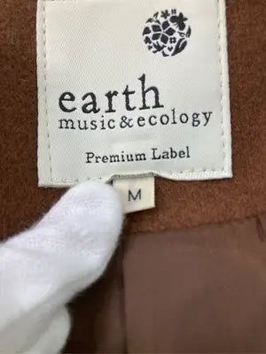 earth music&ecology/アースミュージックアンドエコロジー/ノーカラーコート/ジャケット/アウター/ブラウン/M