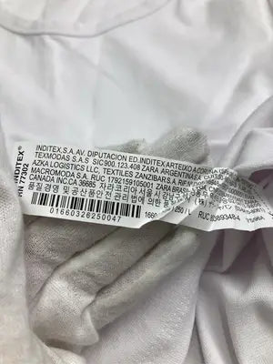 ZARA/ザラ/Tシャツ/カットソー/トップス/ホワイト/USA L