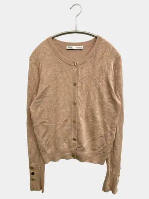 ZARA/ザラ/カーディガン/ボレロ/トップス/ベージュ/USA M