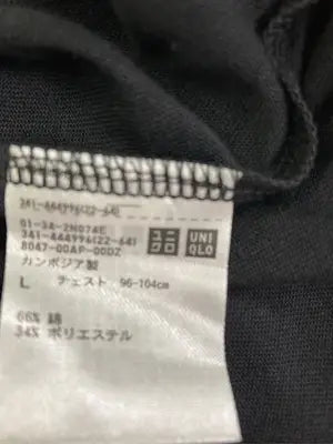 UNIQLO/ユニクロ/Tシャツ/カットソー/トップス/ブラック/L