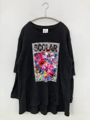 ScoLar/スカラー/Tシャツ/カットソー/トップス/ブラック/M