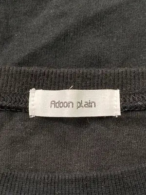Adoon plain/アドーンプレーン/Tシャツ/カットソー/トップス/ブラック/M