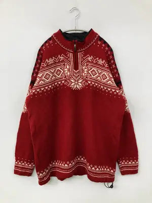 DALE of NORWAY/ダーレオブノルウェー/ニット/セーター/トップス/レッド/XL