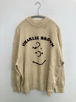 PEANUTS/ピーナッツ/ニット/セーター/トップス/ベージュ/M