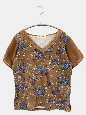 Fossette/Tシャツ/カットソー/トップス/ブラウン/M