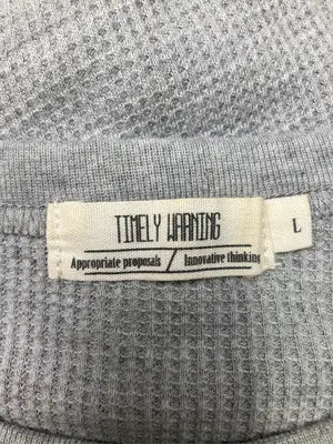 TIMELY WARNING/タイムリーワーニング/Tシャツ/カットソー/トップス/グレー/L