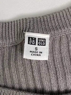 UNIQLO/ユニクロ/ニット/セーター/トップス/ブラウン/S