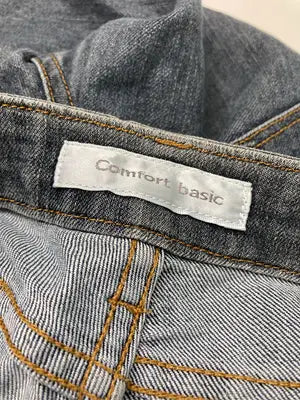 Comfort basic/コンフォートベーシック/デニムパンツ/パンツ/ネイビー/L