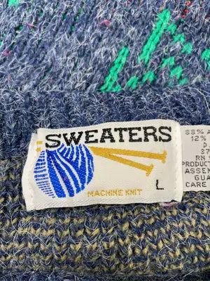 SWEATERS/ニット/セーター/トップス/ブルー/L