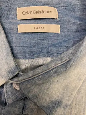 Calvin Klein/カルバンクライン/シャツ/ブラウス/トップス/スカイブルー/L