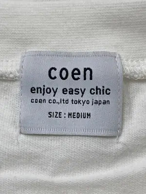 coen/コーエン/Tシャツ/カットソー/トップス/ホワイト/MEDIUM