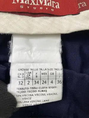 MaxMara/マックスマーラ/スラックス/パンツ/ネイビー/36