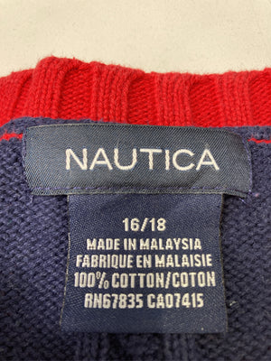 NAUTICA/ノーティカ/ニット/セーター/トップス/ネイビー/16/18