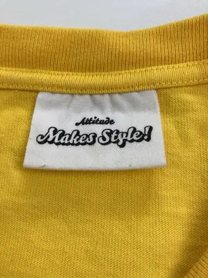 Attitude makes style!/アティチュードメイクススタイル/Tシャツ/カットソー/トップス/イエロー/F