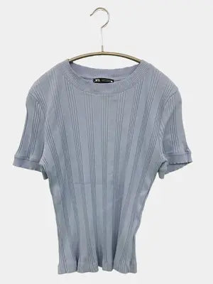 ZARA/ザラ/Tシャツ/カットソー/トップス/スカイブルー/USA M