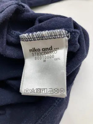 niko and .../ニコアンド/Tシャツ/カットソー/トップス/ネイビー